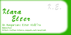 klara elter business card